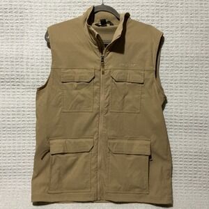 Eddie Bauer Travex Vest Khaki Tan Multi Pocket Outdoor Mens Large Gorpcore